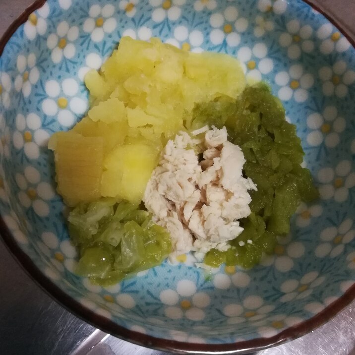 離乳食後期 ササミとサツマイモピーマンキャベツ レシピ 作り方 By もん1223 楽天レシピ 離乳食後期 ササミとサツマイモピーマンキャベツ レシピ 作り方 By もん1223 楽天レシピ